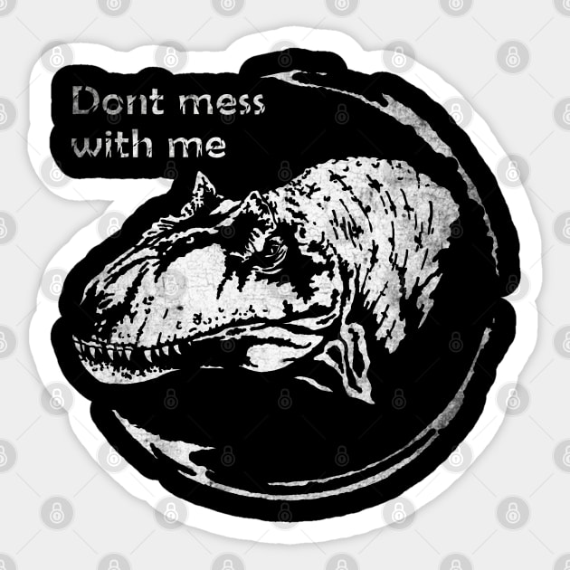 Allosaurus Jurassic Dinosaur Vintage Sticker by Adult LGBTQ+ and Sexy Stuff